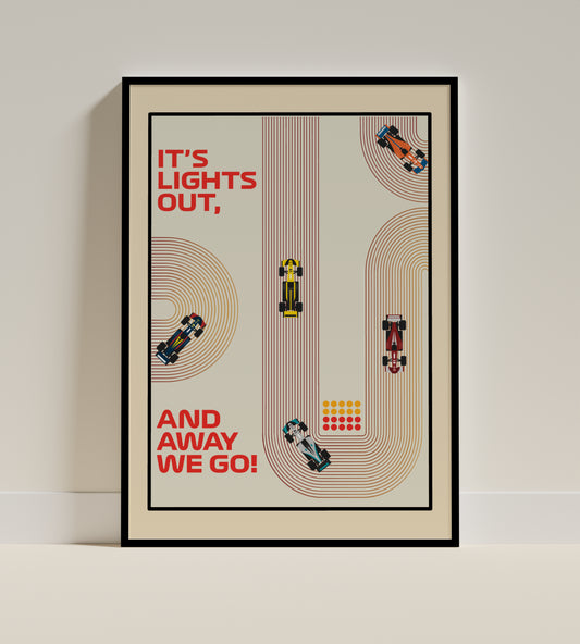 It's Lights Out And Away We Go | F1 Art