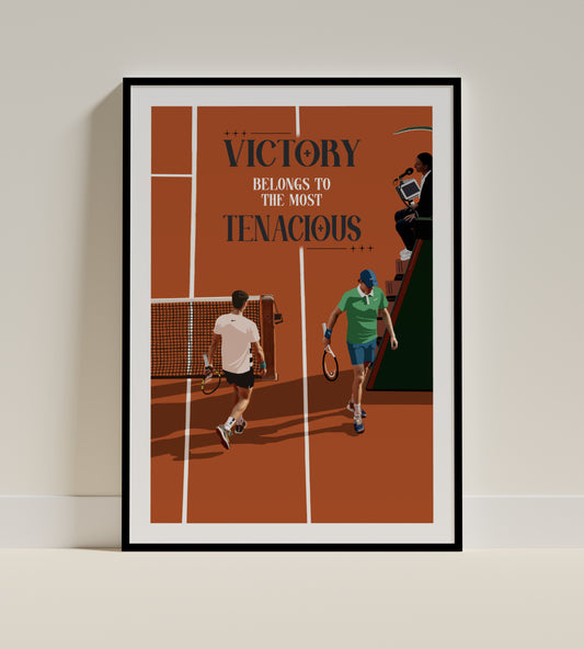 French Open Famous Quote | Carlos Alcaraz & Jannik Sinner Art