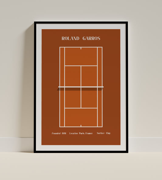 Roland Garros  |  Minimalist Tennis Art