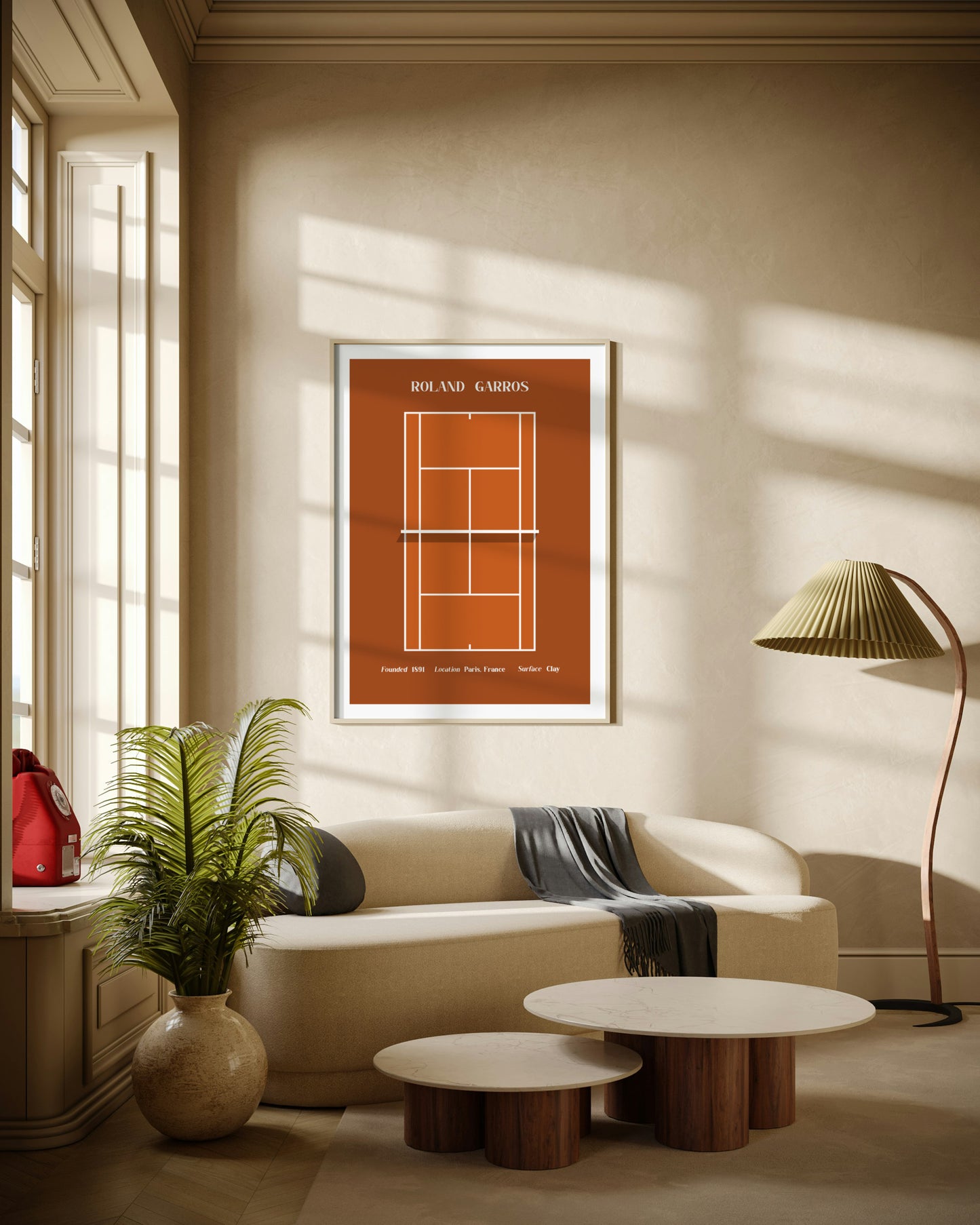 Roland Garros  |  Minimalist Tennis Art