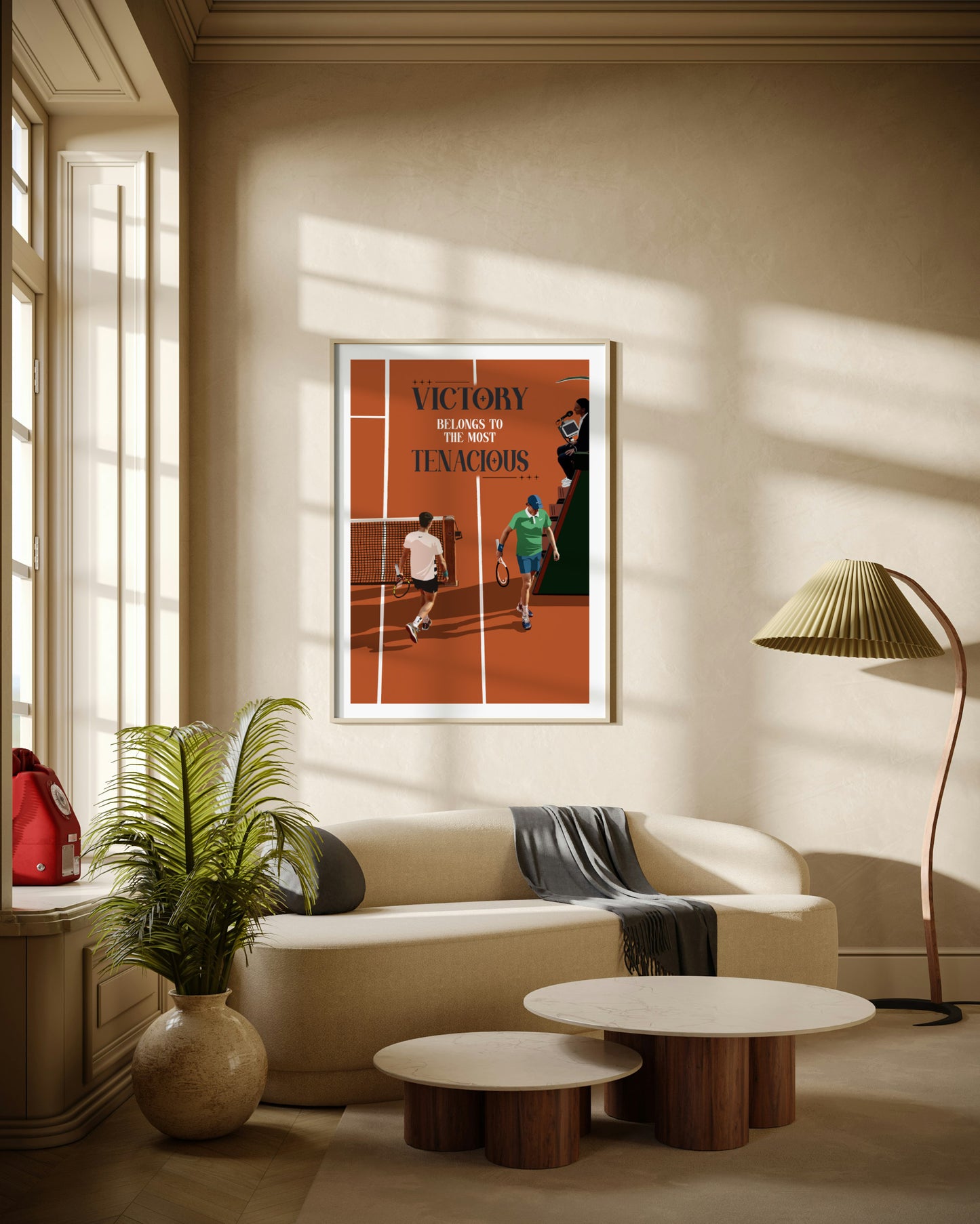 French Open Famous Quote | Carlos Alcaraz & Jannik Sinner Art