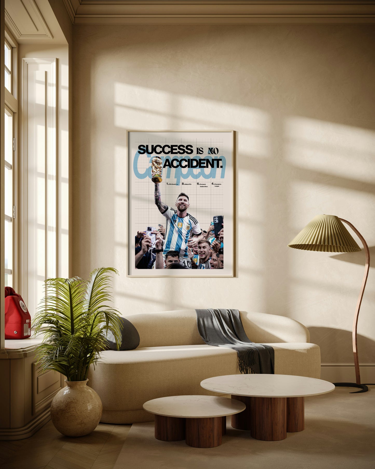 Success Is No Accident | Lionel Messi Motivational Art