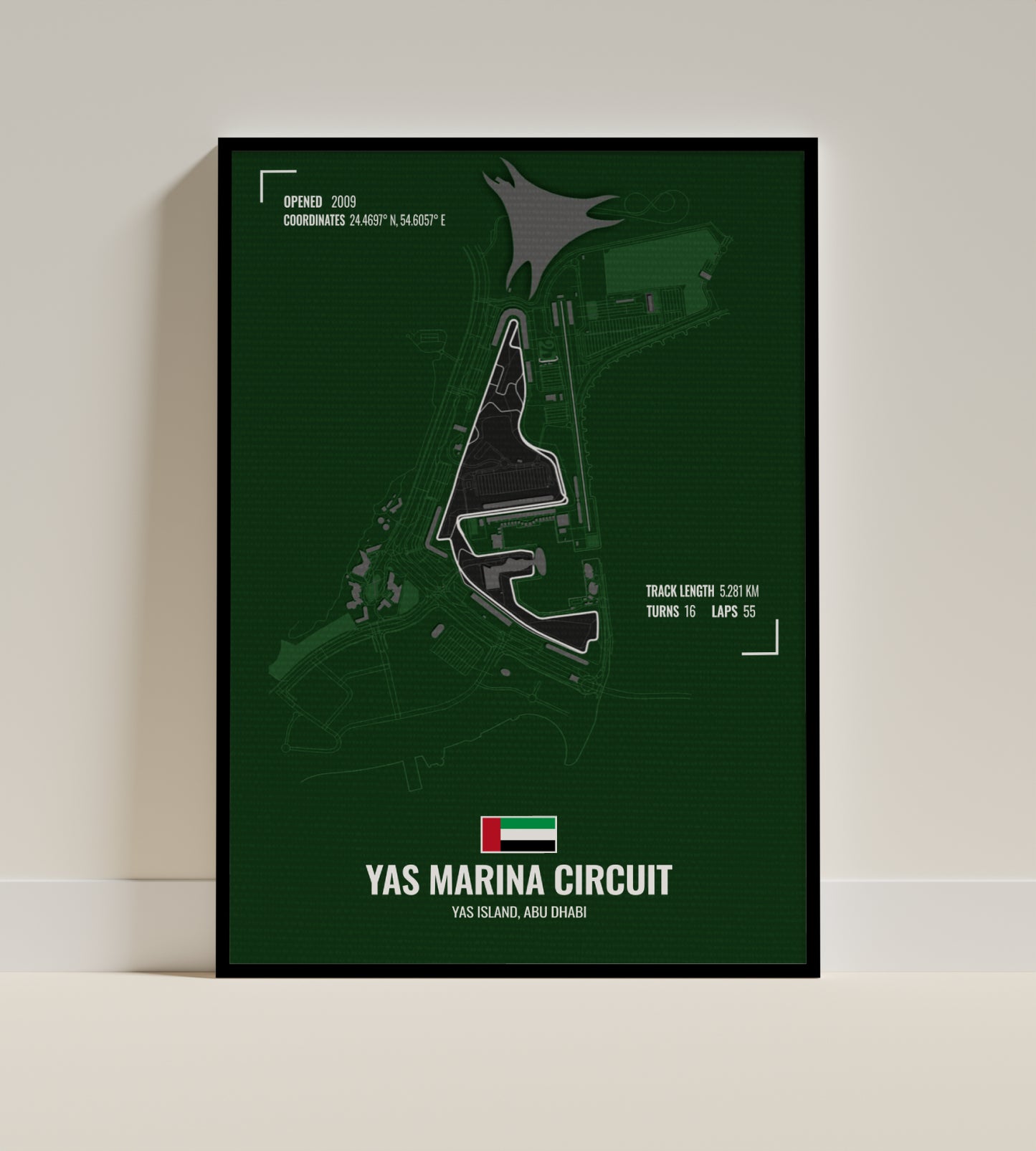 Abu Dhabi Grand Prix | F1 Track Art [Green]