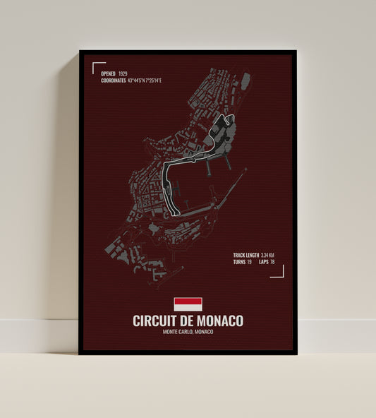 Monaco Grand Prix  | F1 Track Print [Orange]