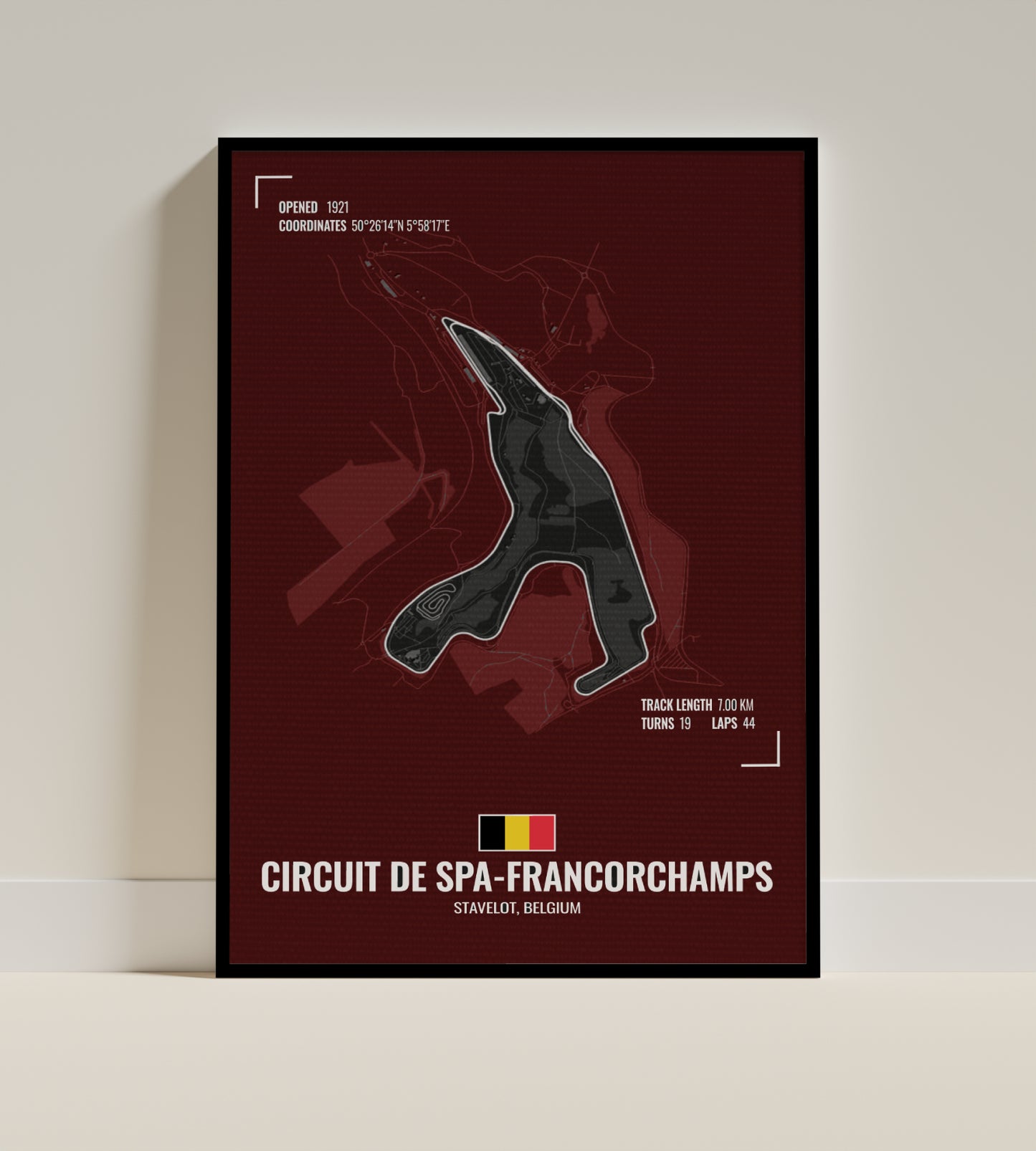 Belgian Grand Prix | F1 Track Art [Red]