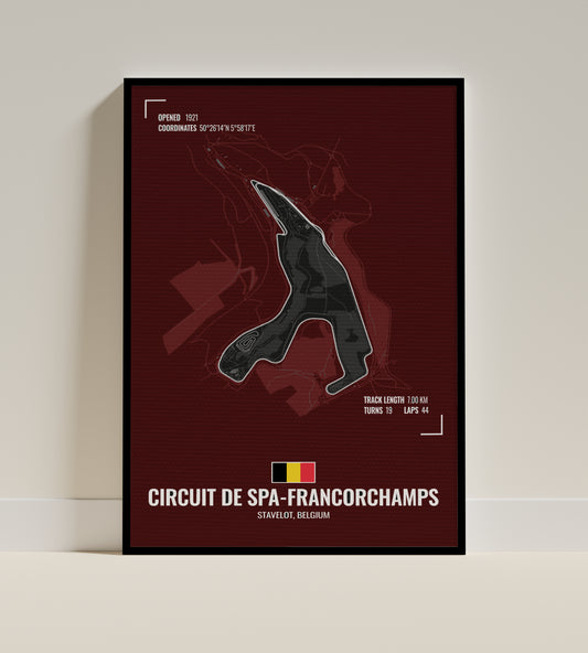 Belgian Grand Prix | F1 Track Art [Red]