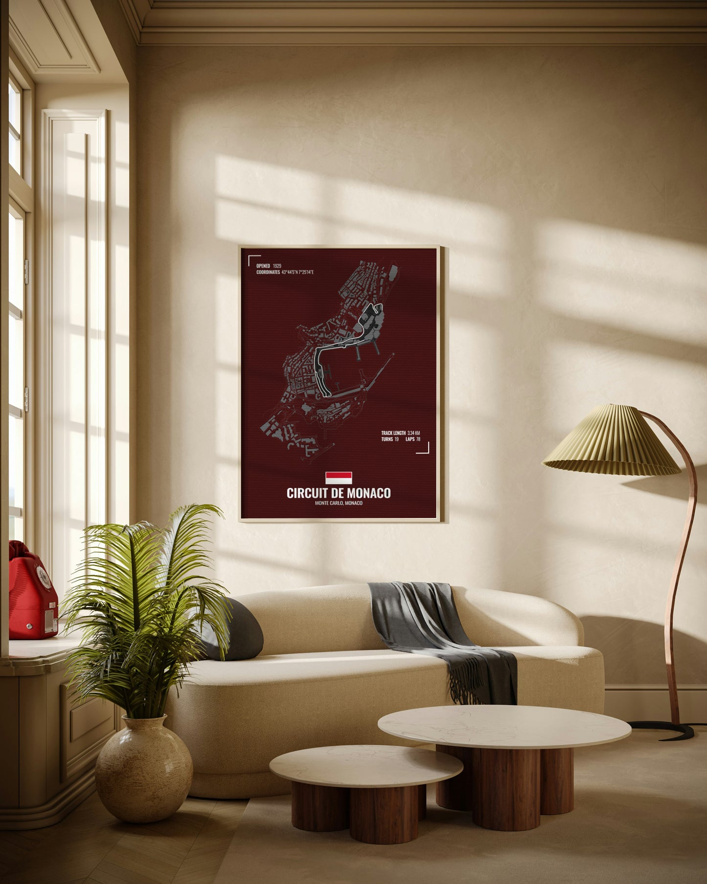 Monaco Grand Prix  | F1 Track Print [Orange]