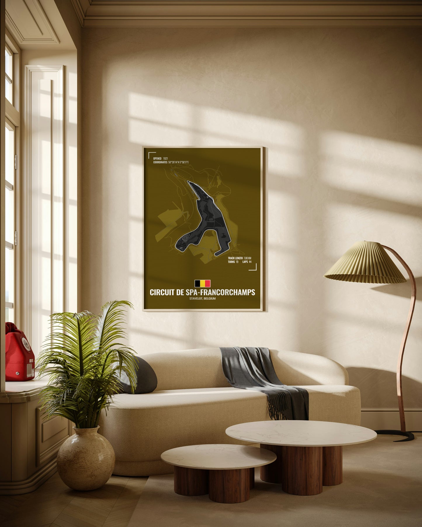 Belgian Grand Prix | F1 Track Art [Yellow]