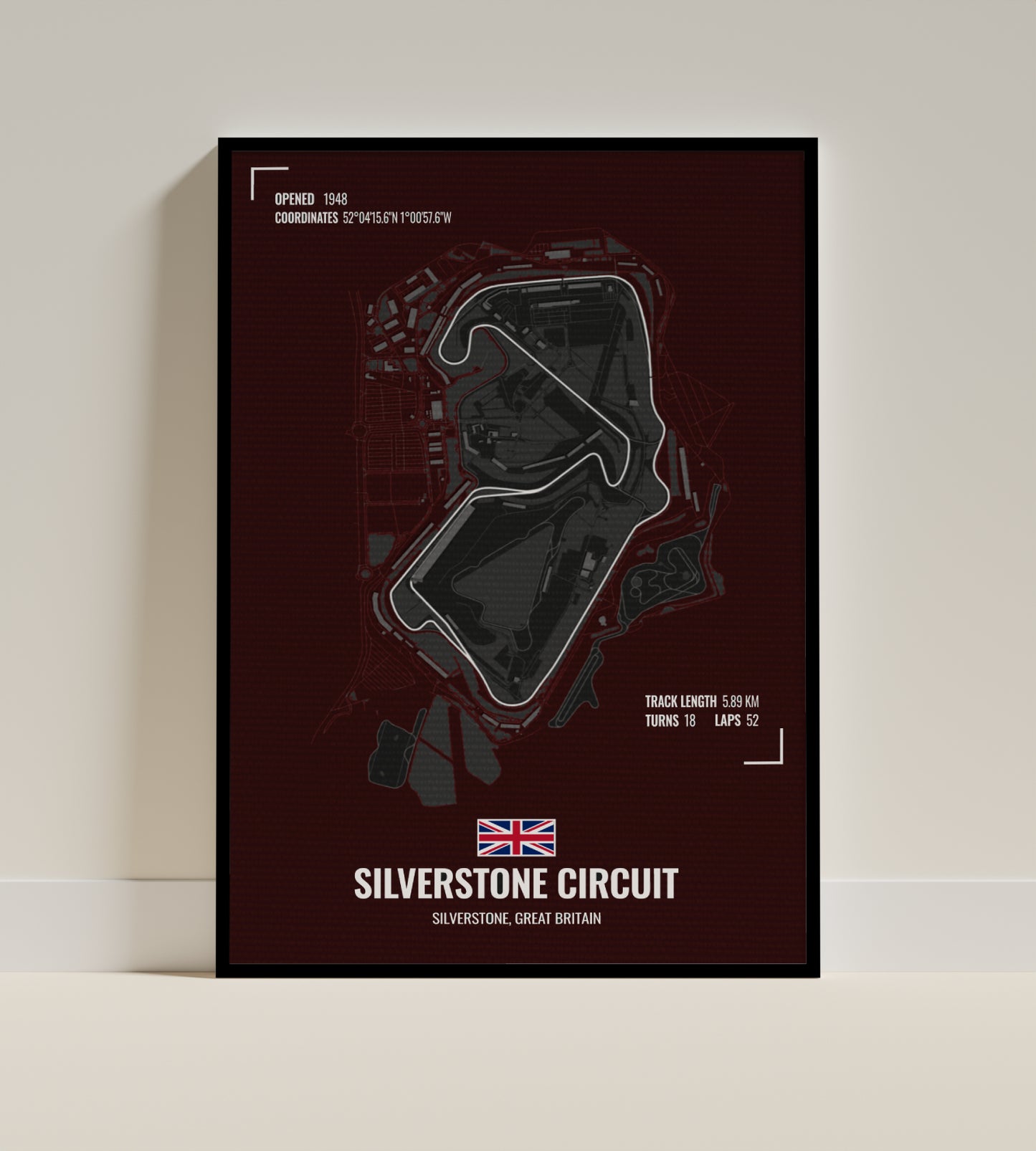 British Grand Prix | F1 Track Art [Red]