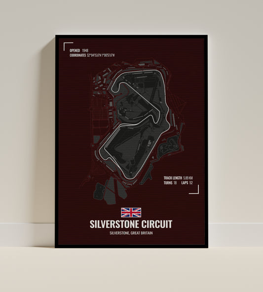 British Grand Prix | F1 Track Art [Red]